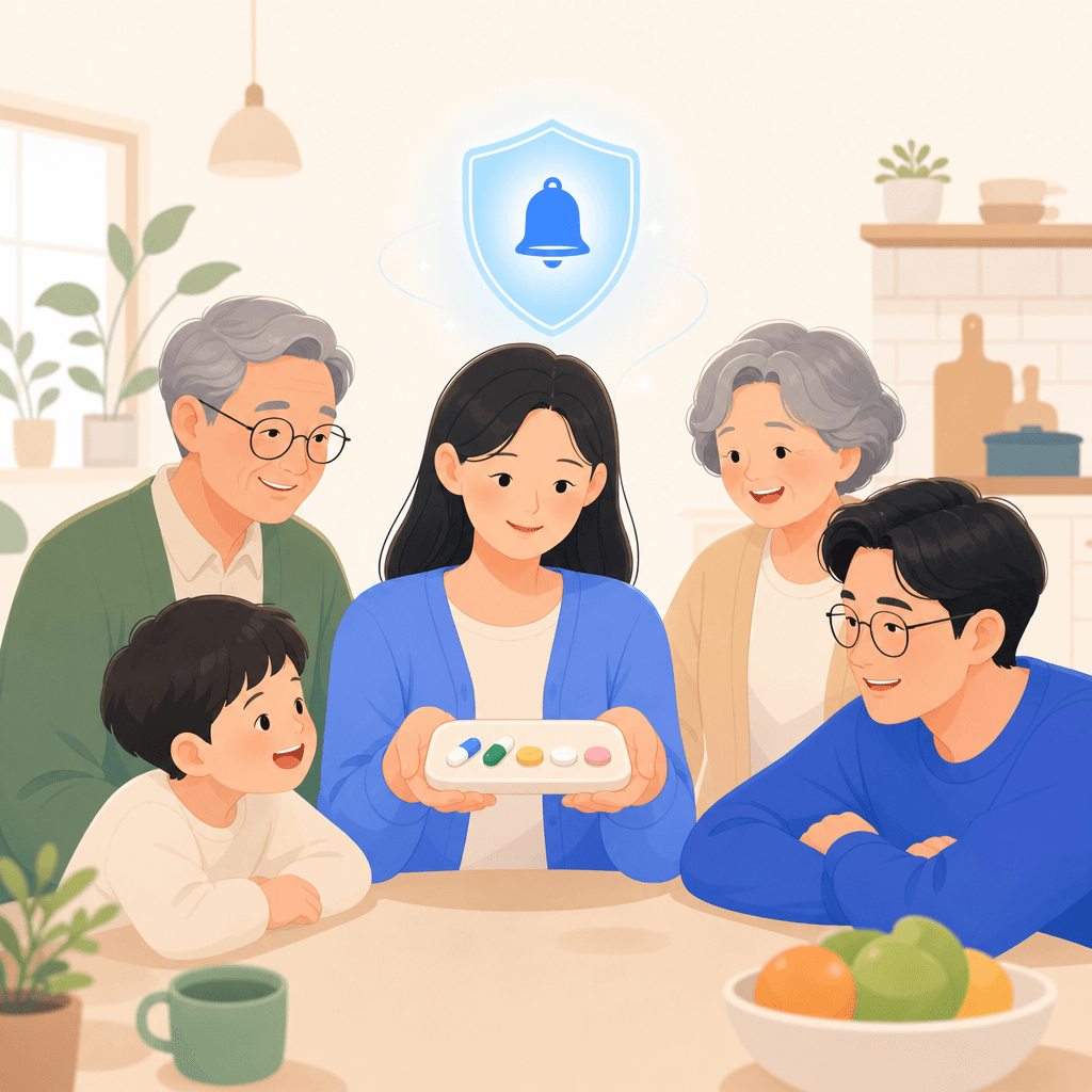 用药管理场景插画